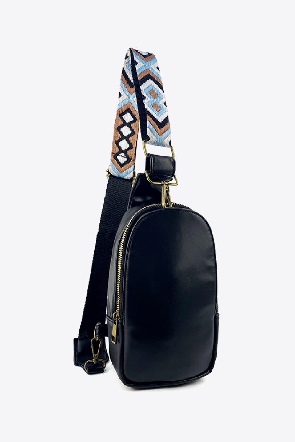 Random Pattern Adjustable Strap PU Leather Sling Bag-Teresa&#39;s Fashionista LLC