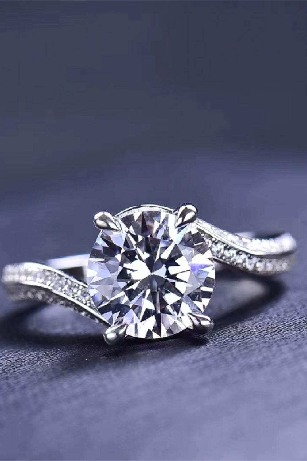 Keep Your Eyes On Me 3 Carat Moissanite Ring-Teresa&#39;s Fashionista LLC