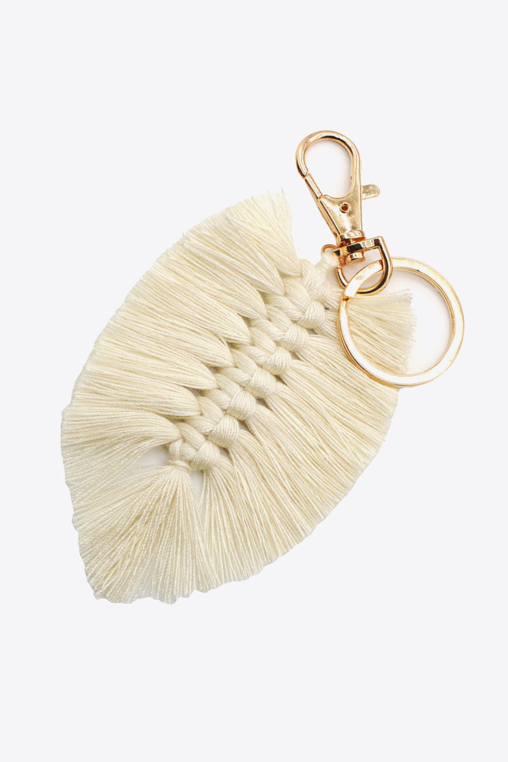 Assorted 4-Pack Leaf Shape Fringe Keychain-Teresa&#39;s Fashionista LLC