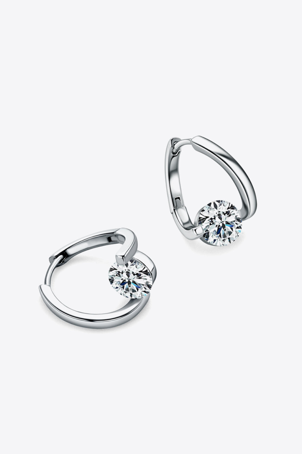 2 Carat Moissanite 925 Sterling Silver Heart Earrings-Teresa&#39;s Fashionista LLC