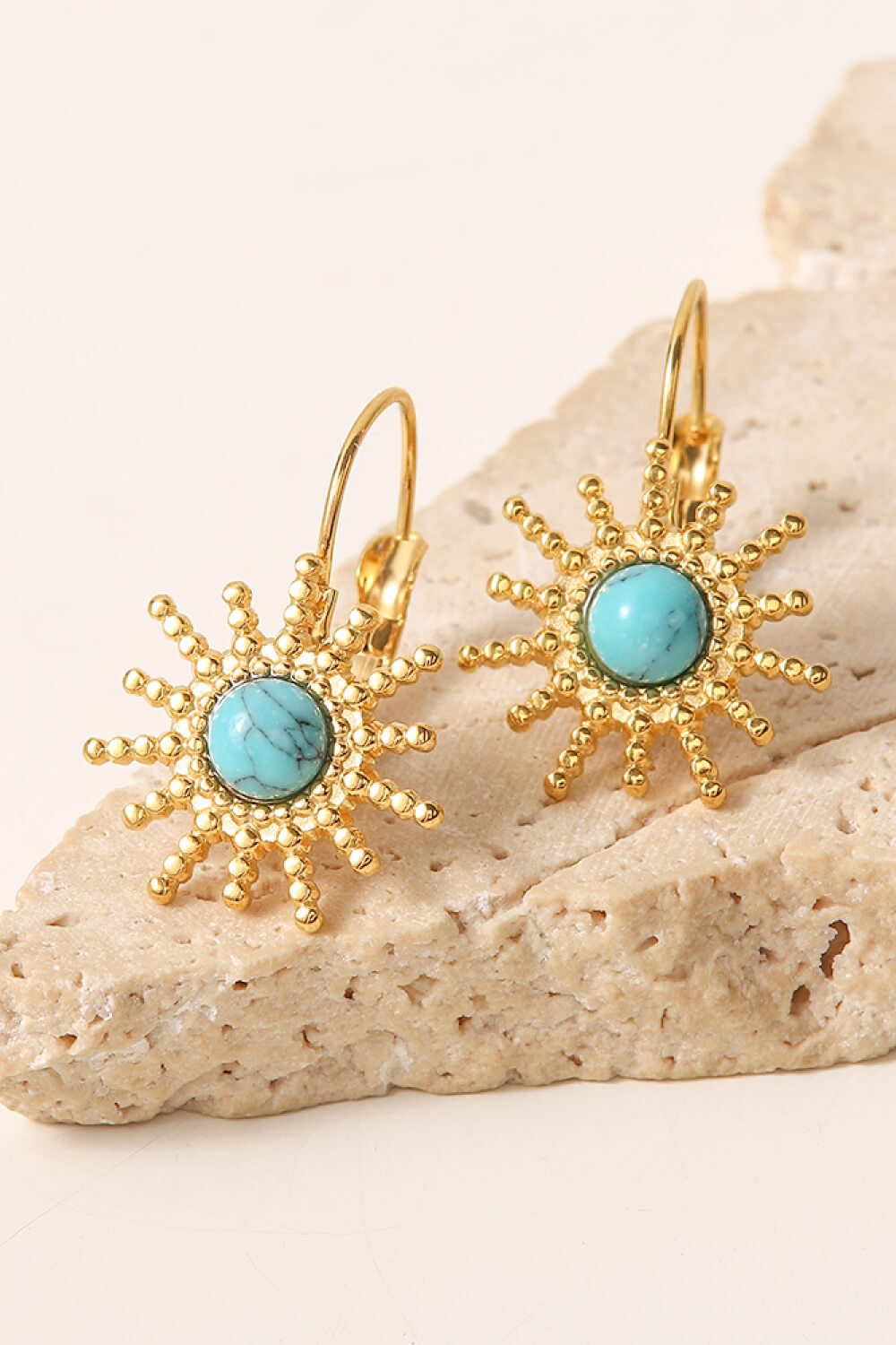 18K Gold Plated Sun-Shaped Earrings-Teresa&#39;s Fashionista LLC