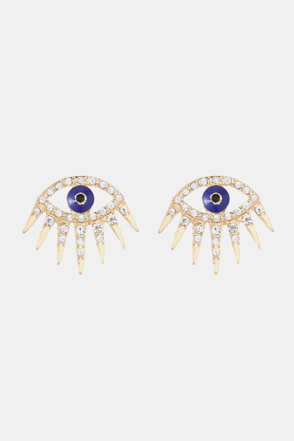 Evil Eye Rhinestone Dangle Earrings-Teresa&#39;s Fashionista LLC