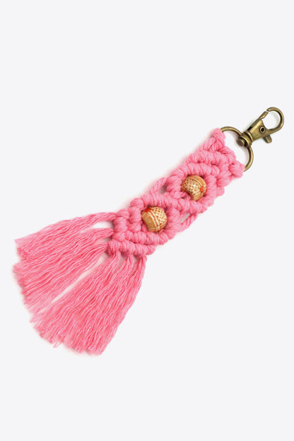 Assorted 4-Pack Handmade Macrame Fringe Keychain-Teresa&#39;s Fashionista LLC