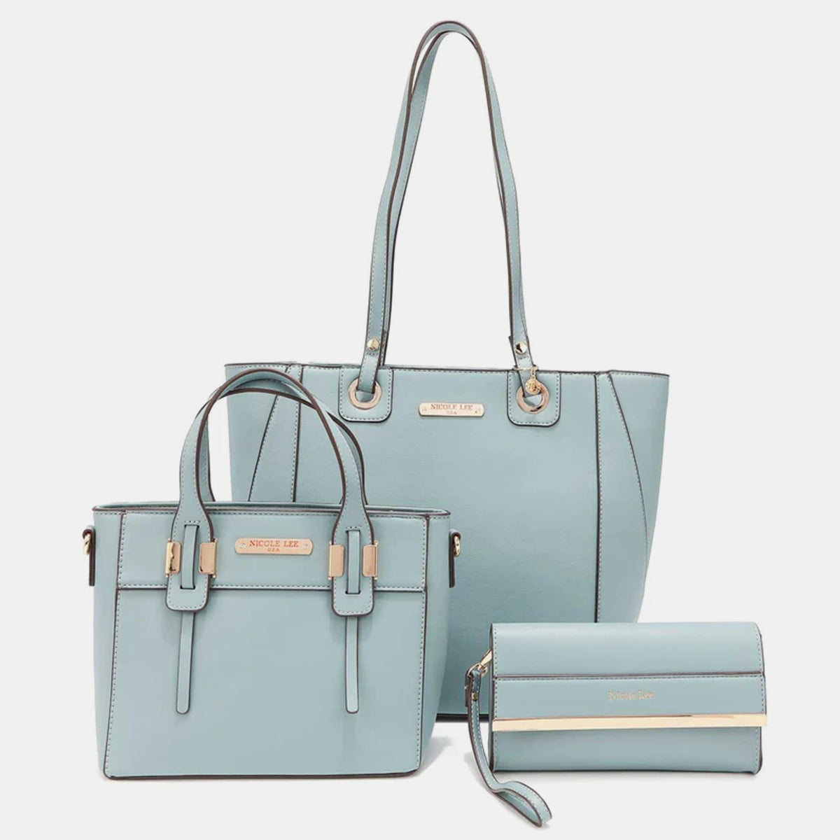 Nicole Lee USA 3 Piece Handbag Set-Teresa&#39;s Fashionista LLC