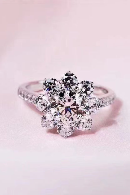 1 Carat Moissanite Flower Ring-Teresa&#39;s Fashionista LLC