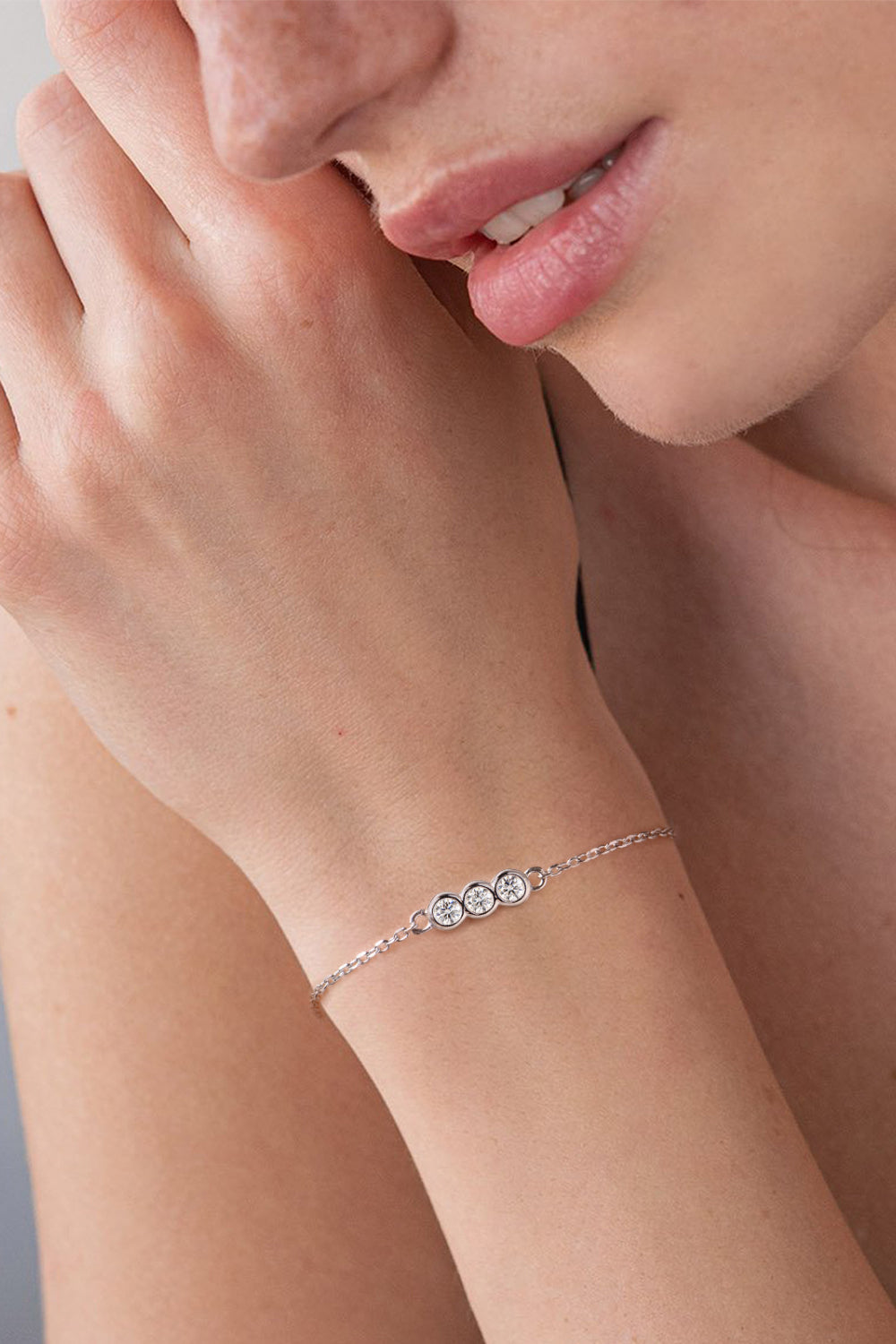 Moissanite 925 Sterling Silver Bracelet-Teresa&#39;s Fashionista LLC