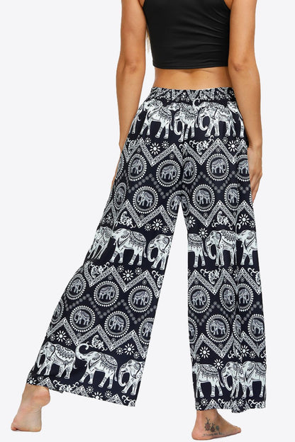 Split Wide Leg Long Pants-Teresa&#39;s Fashionista LLC