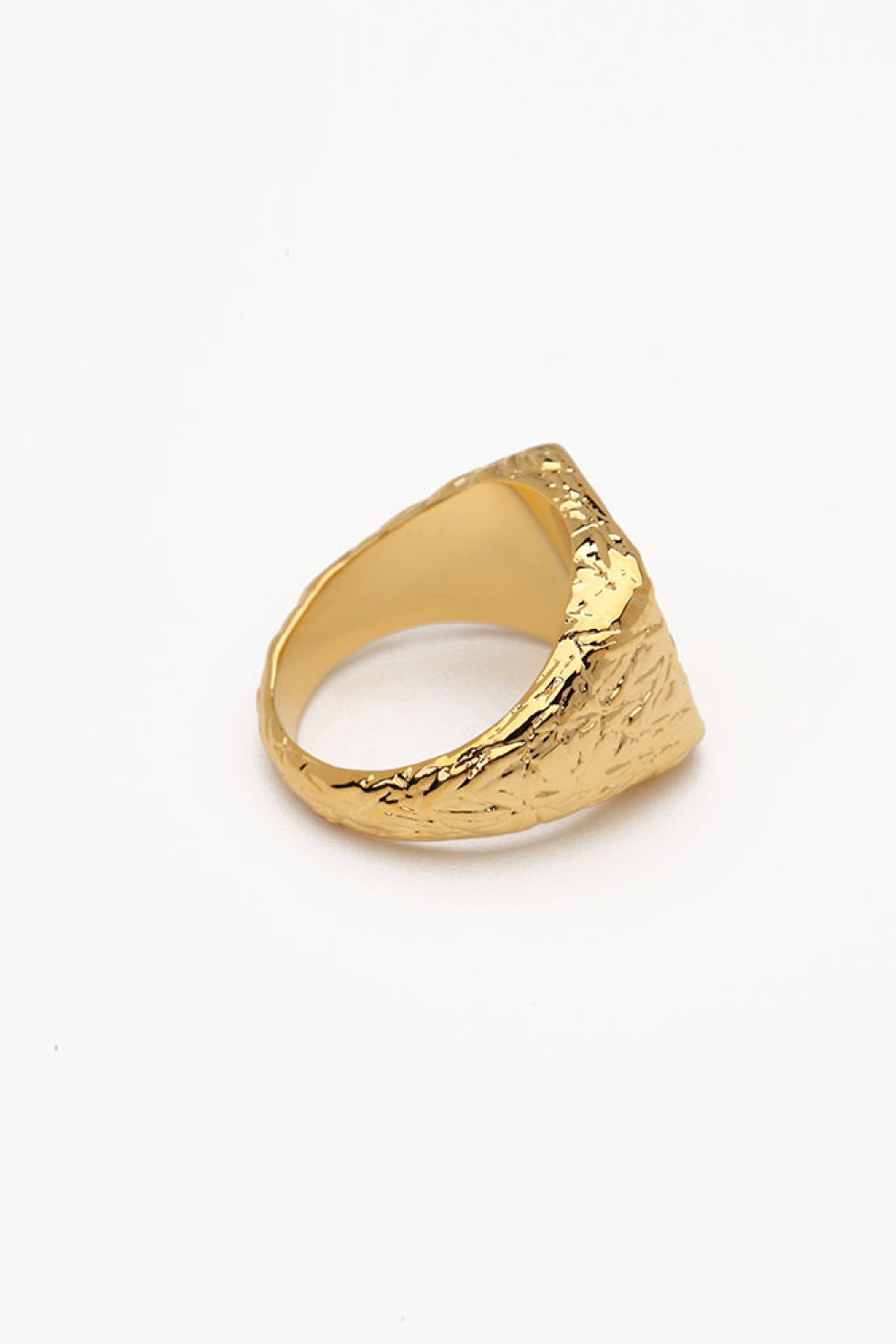 Textured Gold-Plated Ring-Teresa&#39;s Fashionista LLC