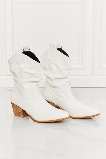 MMShoes Better in Texas Scrunch Cowboy Boots in White-Teresa&#39;s Fashionista LLC