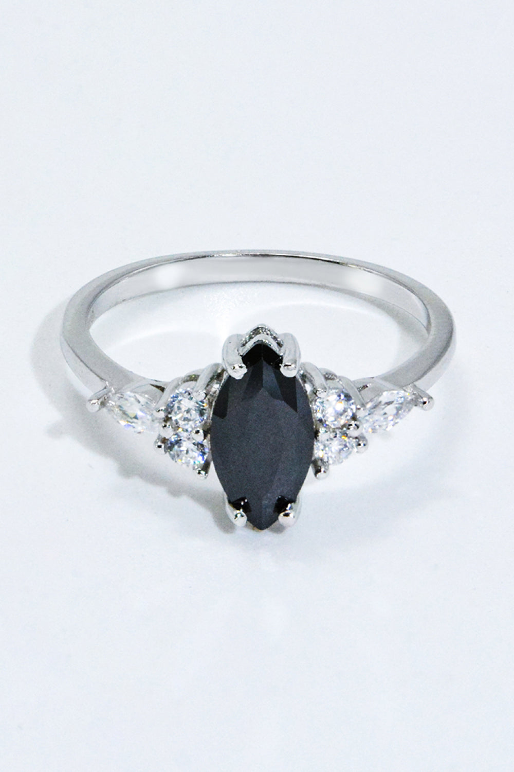 925 Sterling Silver Black Agate Ring-Teresa&#39;s Fashionista LLC