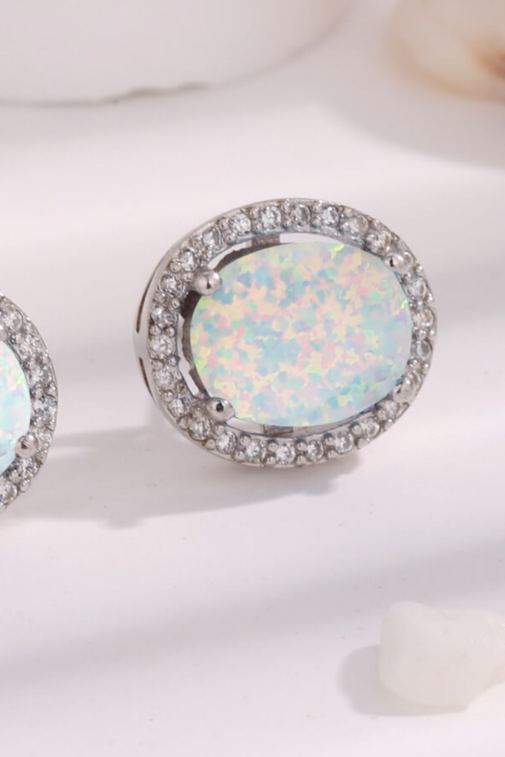 Opal Round Earrings-Teresa&#39;s Fashionista LLC