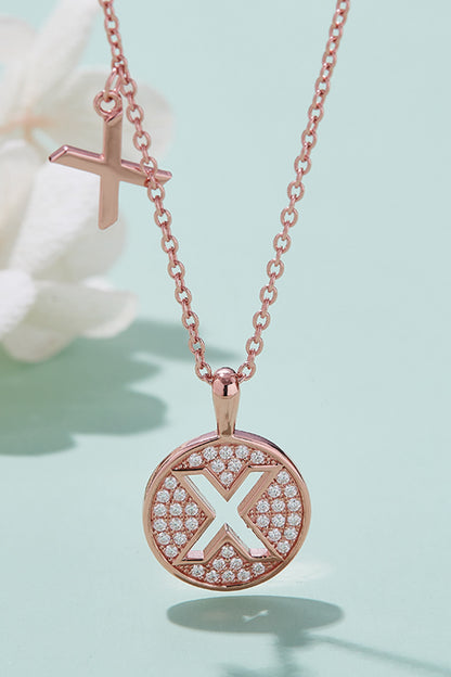 Moissanite U to Z Pendant Necklace-Teresa&#39;s Fashionista LLC