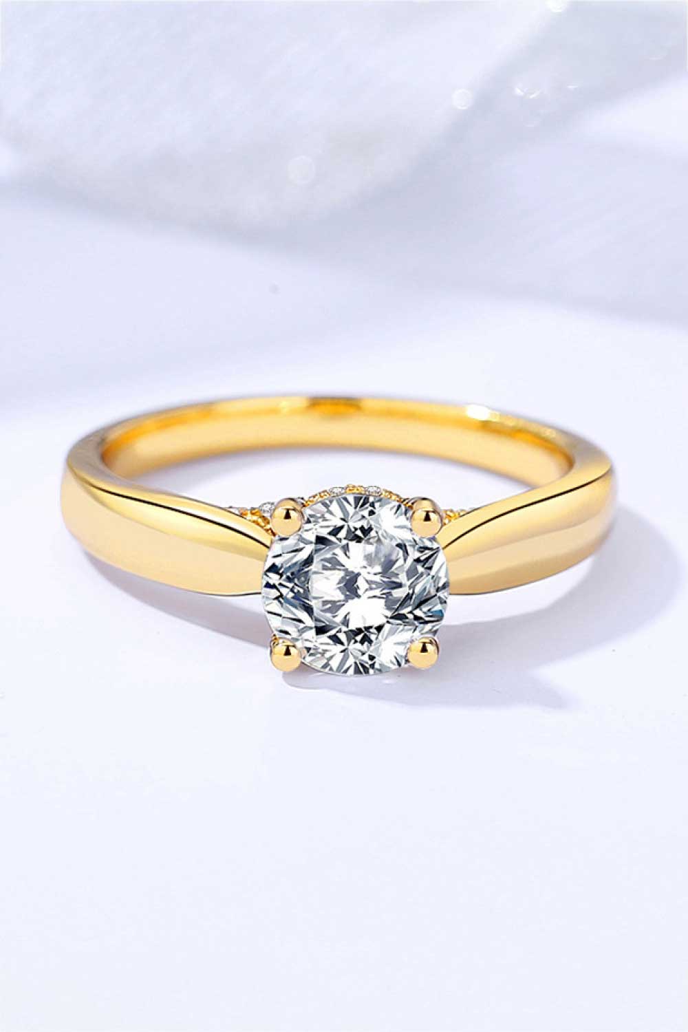 Classic 925 Sterling Silver Moissanite Ring-Teresa&#39;s Fashionista LLC