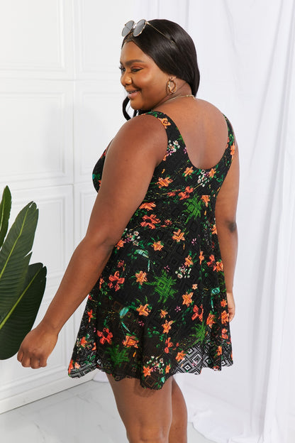 Full Size Twist Front Sleeveless Swim Dress-Teresa&#39;s Fashionista LLC