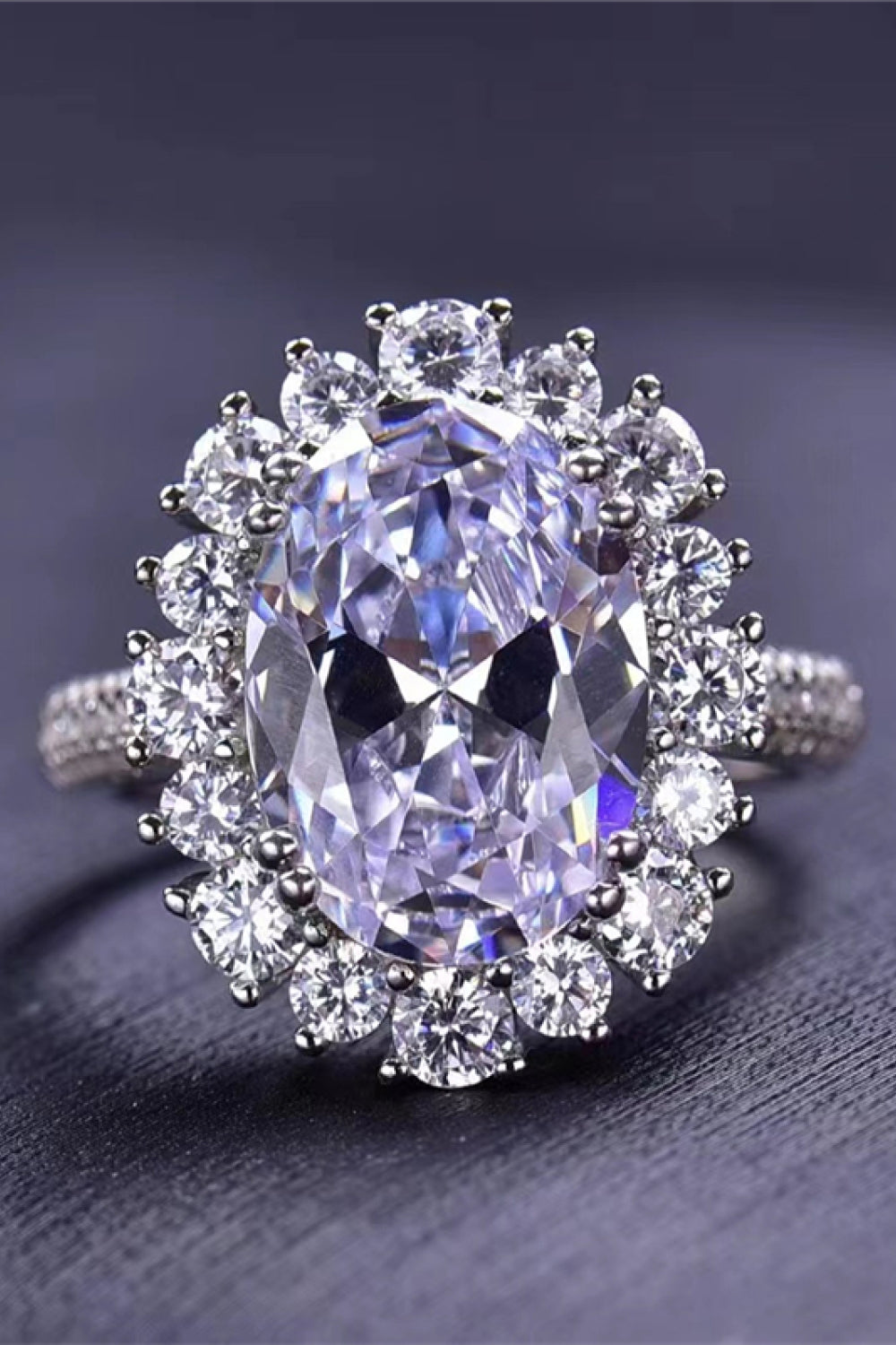 8 Carat Oval Moissanite Ring-Teresa&#39;s Fashionista LLC