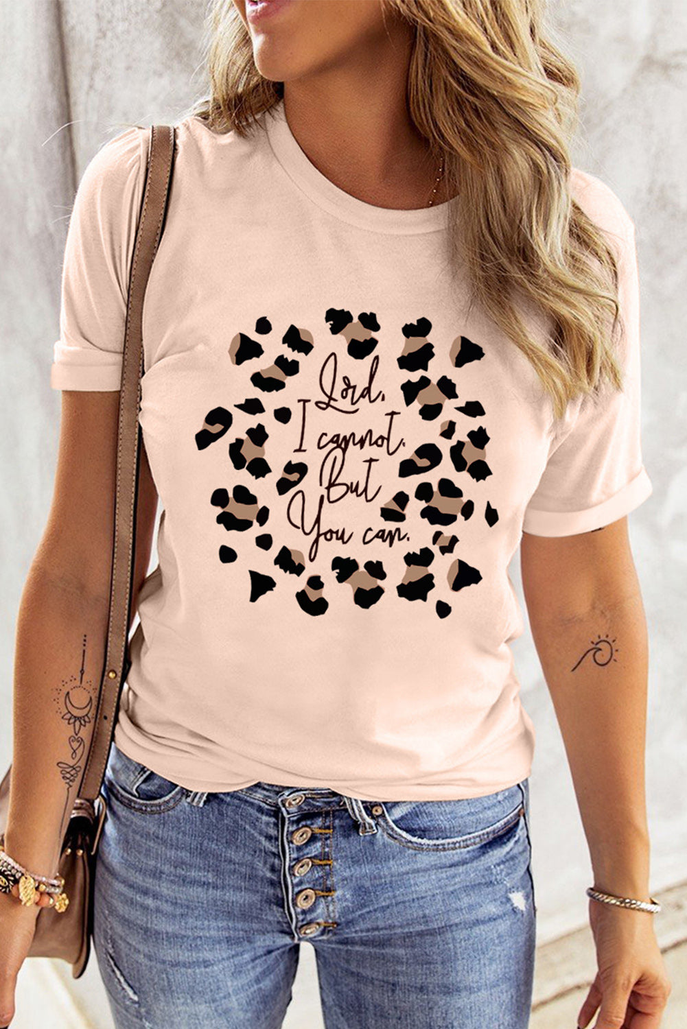 Graphic Round Neck Short Sleeve Tee-Teresa&#39;s Fashionista LLC