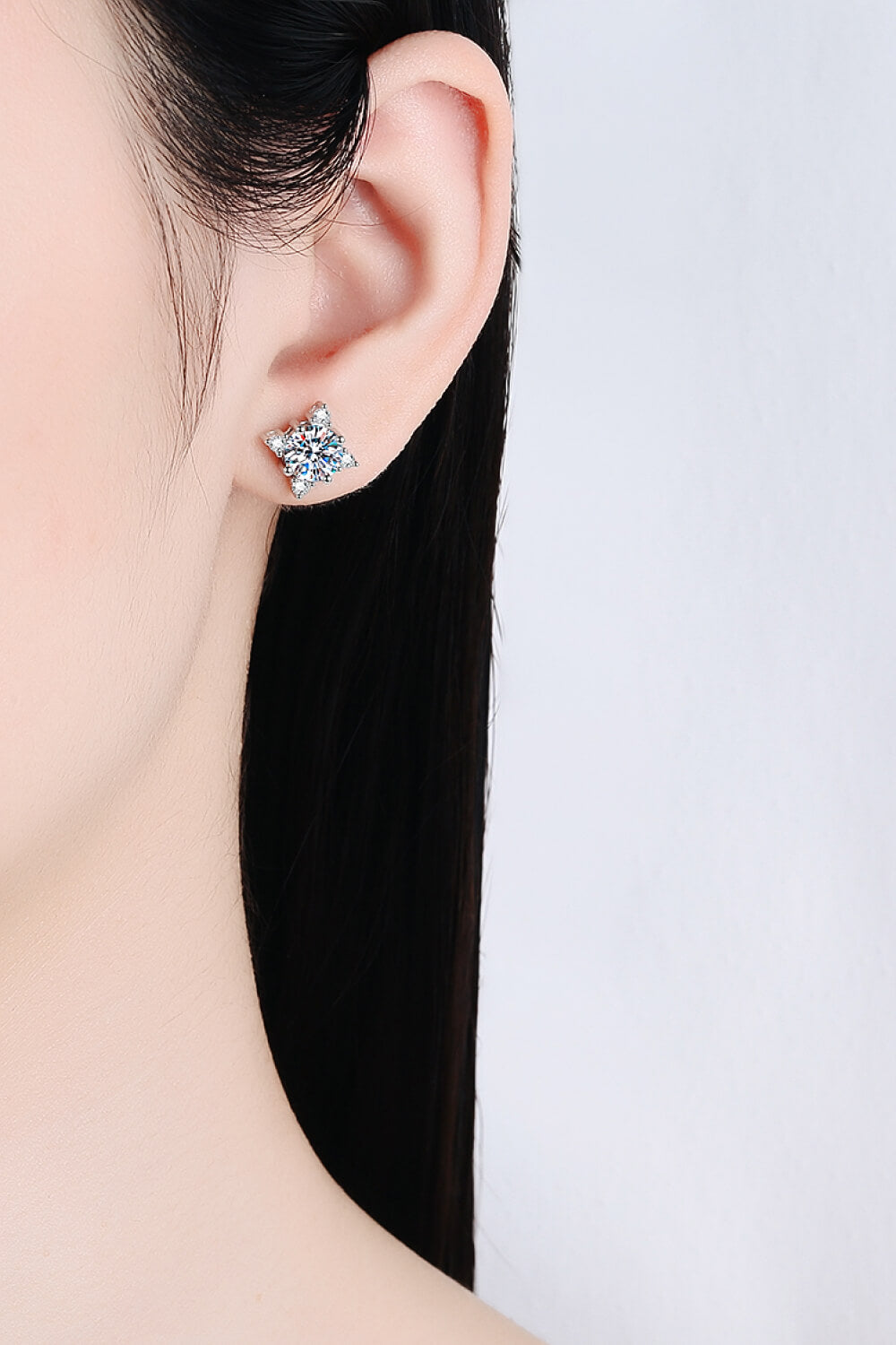 Four Leaf Clover 2 Carat Moissanite Stud Earrings-Teresa&#39;s Fashionista LLC