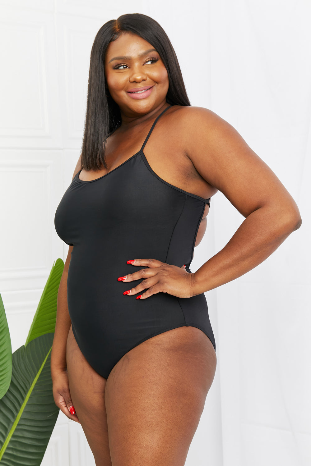 Marina West Swim High Tide One-Piece in Black-Teresa&#39;s Fashionista LLC