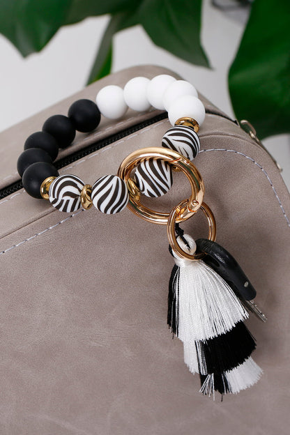 Beaded Keychain with Layered Tassel-Teresa&#39;s Fashionista LLC