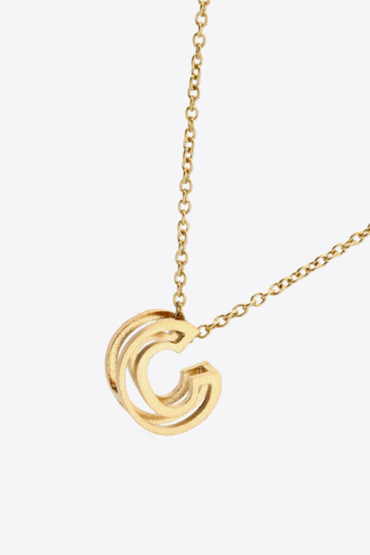 A to J Letter Pendant Nekclace-Teresa&#39;s Fashionista LLC