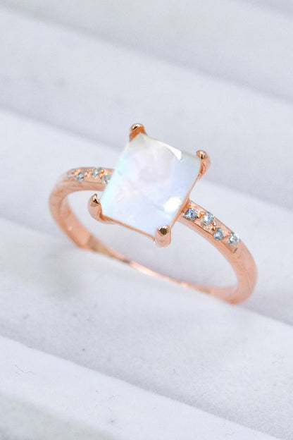 Square Moonstone Ring-Teresa&#39;s Fashionista LLC