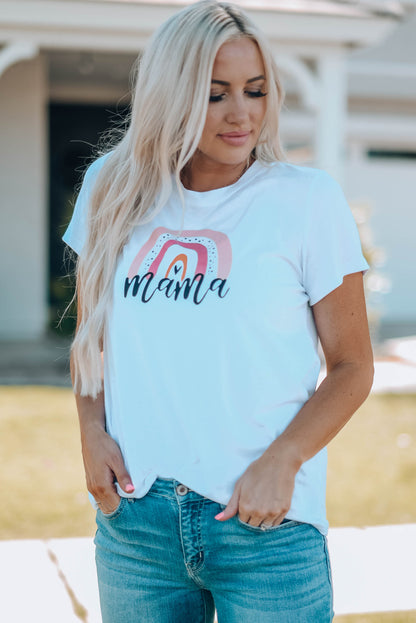 Women Graphic Round Neck Tee Shirt-Teresa&#39;s Fashionista LLC