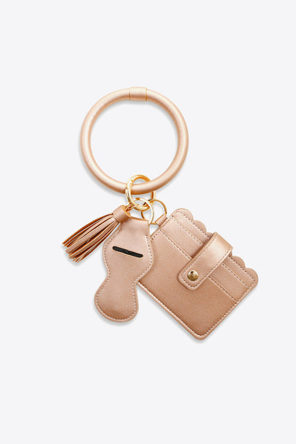 PU Wristlet Keychain with Card Holder-Teresa&#39;s Fashionista LLC