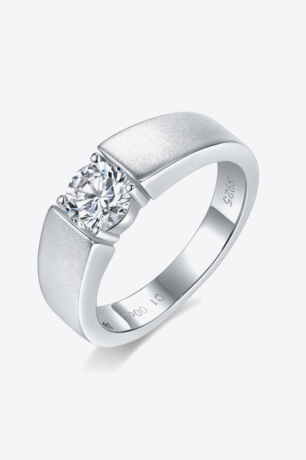 925 Sterling Silver I Carat Moissanite Ring-Teresa&#39;s Fashionista LLC