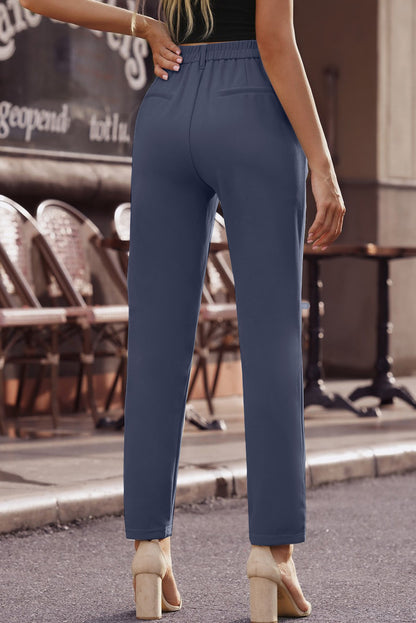 Ankle-Length Straight Leg Pants with Pockets-Teresa&#39;s Fashionista LLC