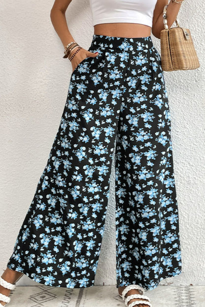 Floral Pocket Culottes-Teresa&#39;s Fashionista LLC