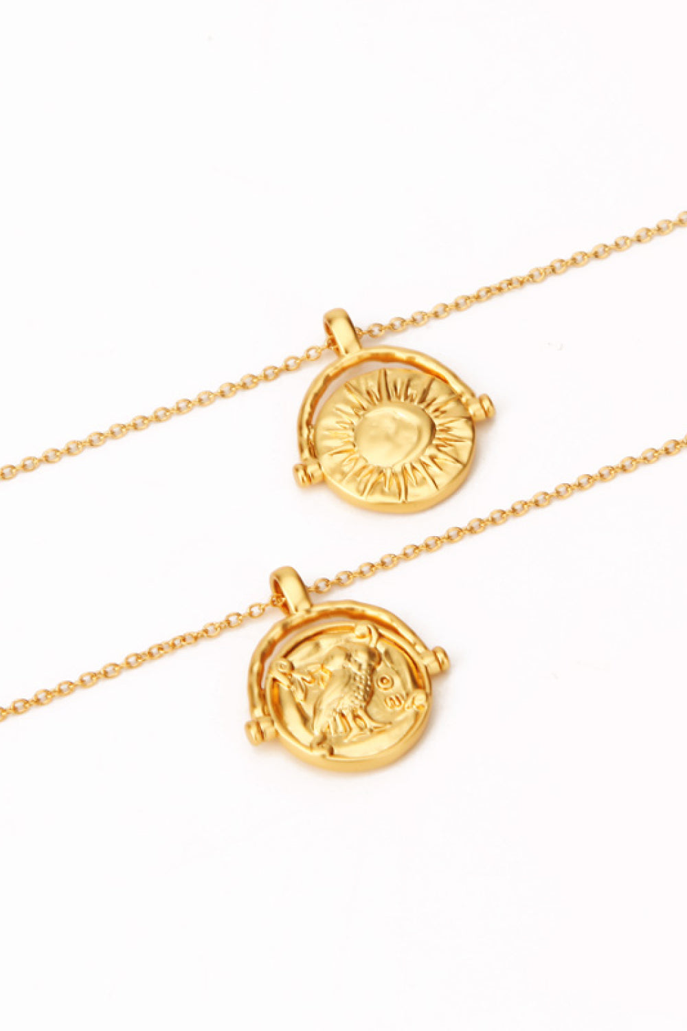 18K Gold-Plated Brass Double Sided Wear Necklace-Teresa&#39;s Fashionista LLC