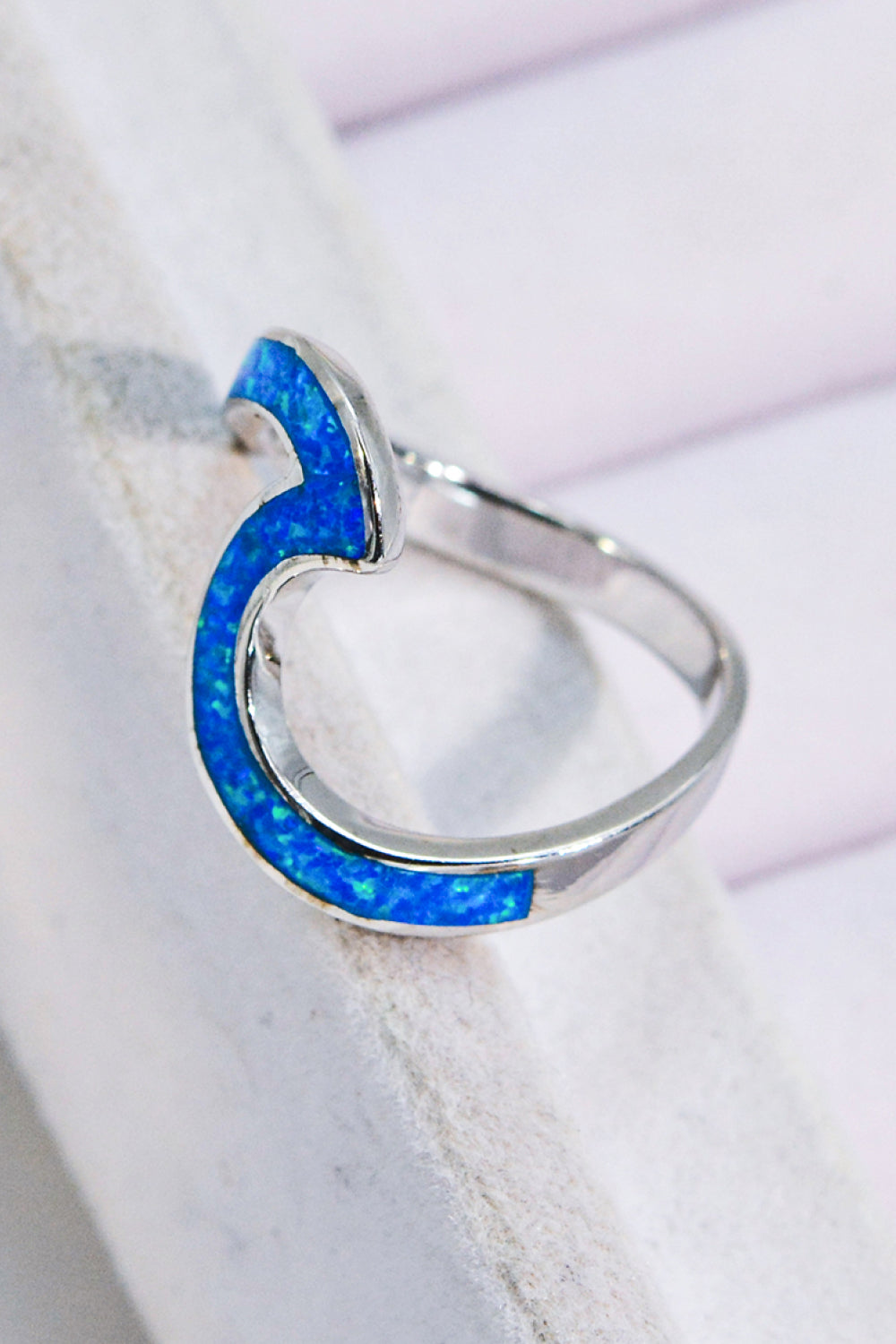 Opal Contrast 925 Sterling Silver Ring-Teresa&#39;s Fashionista LLC