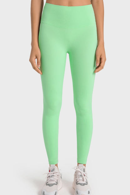 High-Rise Wide Waistband Yoga Leggings-Teresa&#39;s Fashionista LLC