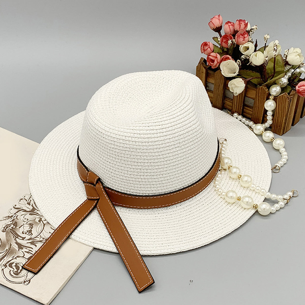 Wide Brim Paper Braided Hat-Teresa&#39;s Fashionista LLC