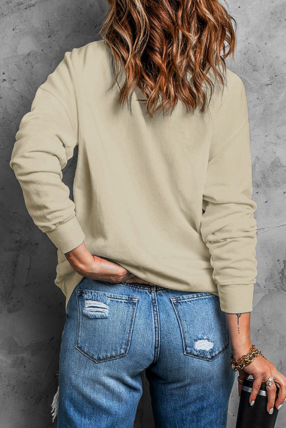 Easter Graphic Drop Shoulder Sweatshirt-Teresa&#39;s Fashionista LLC