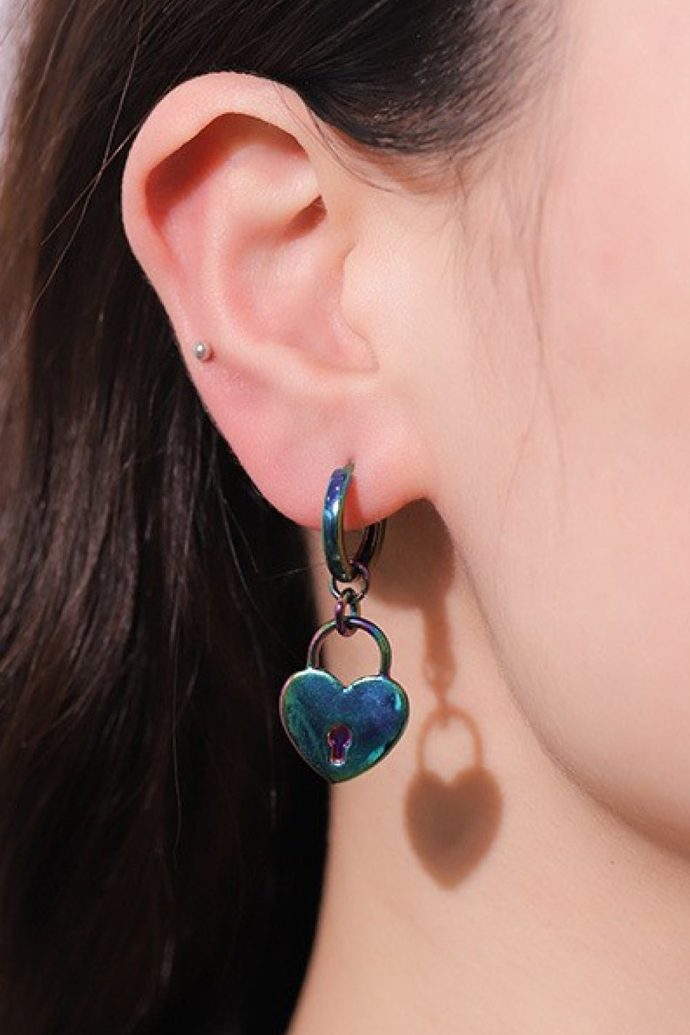 5-Pair Wholesale Multicolored Heart Drop Earrings-Teresa&#39;s Fashionista LLC