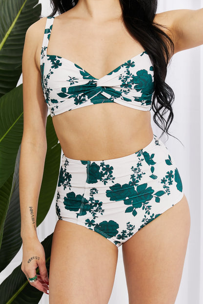 Marina West Swim Take A Dip Twist High-Rise Bikini in Forest-Teresa&#39;s Fashionista LLC