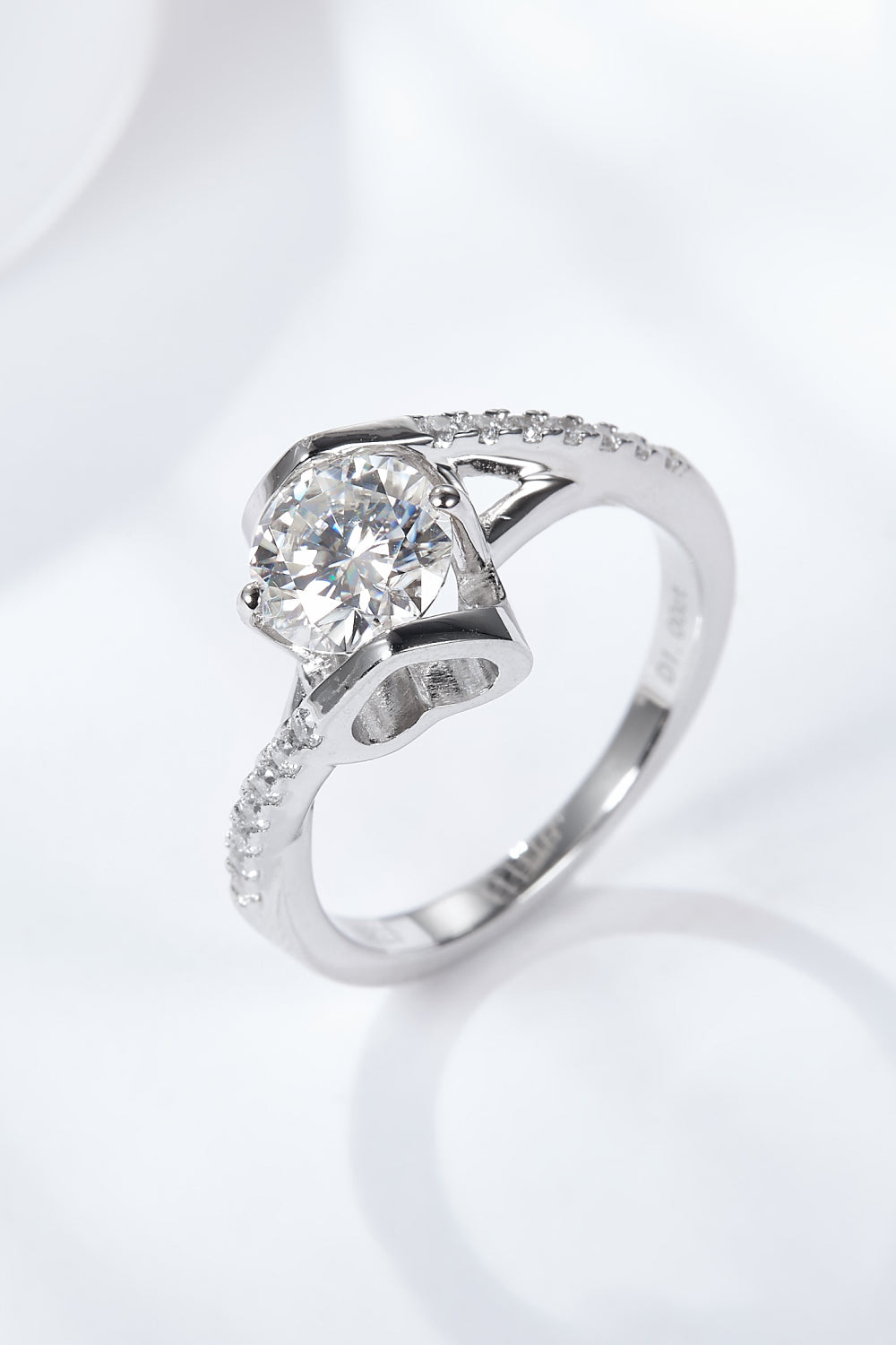 Limitless Love Platinum-Plated Moissanite Ring-Teresa&#39;s Fashionista LLC