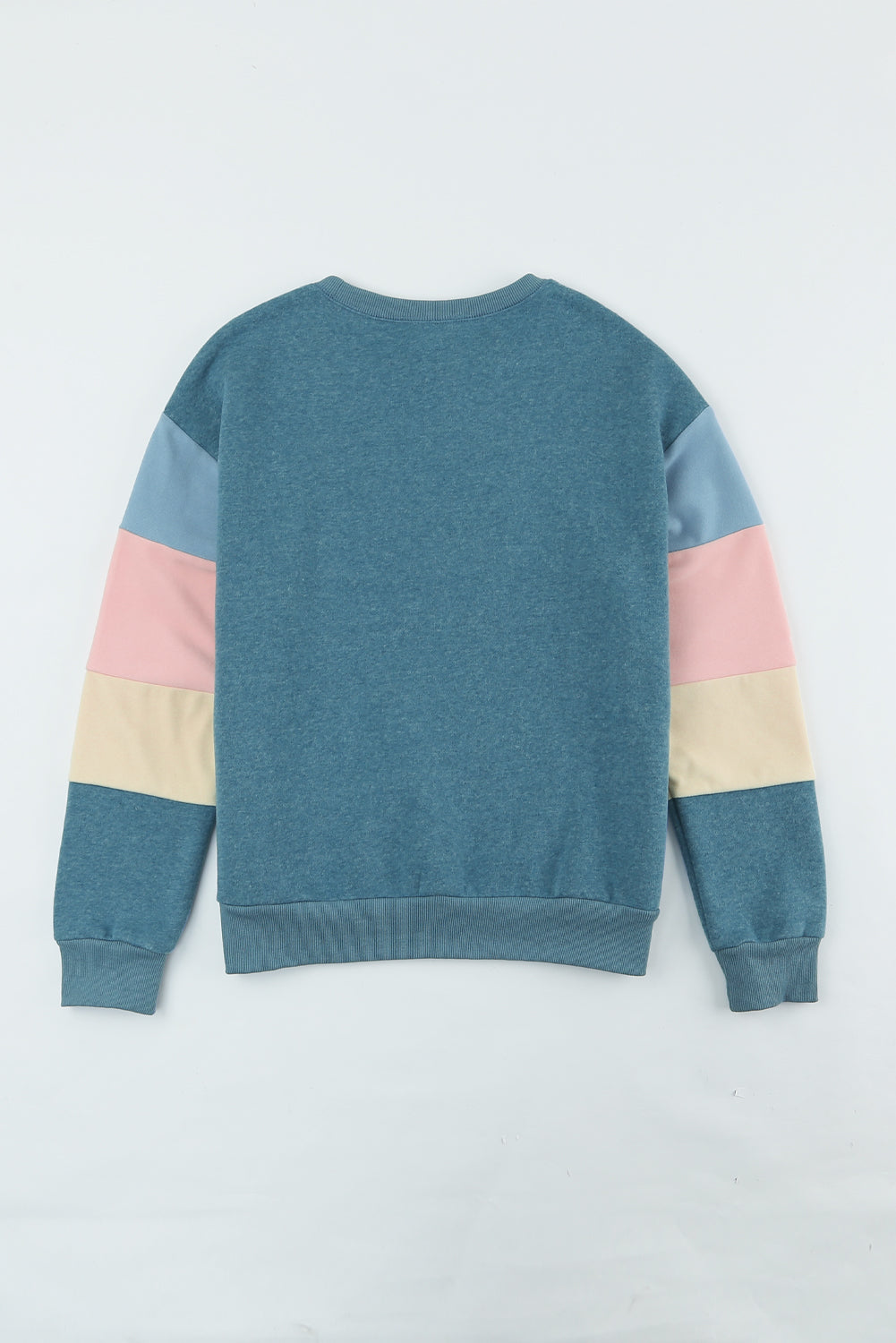 Color Block Ribbed Trim Sweatshirt-Teresa&#39;s Fashionista LLC