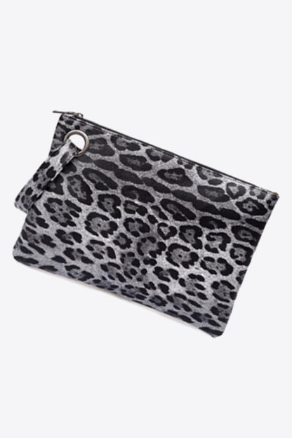 Leopard PU Leather Clutch-Teresa&#39;s Fashionista LLC