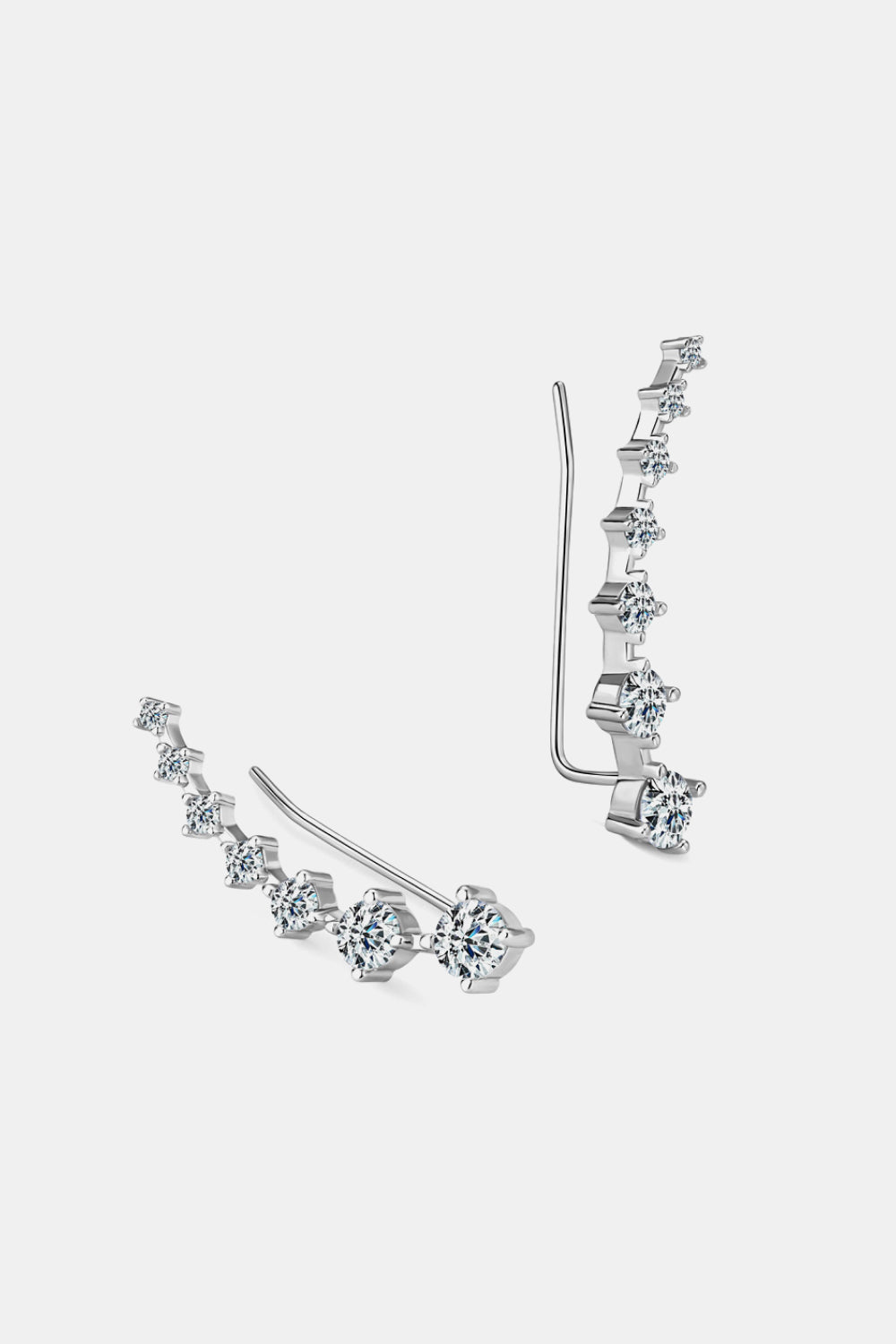 1.9 Carat Moissanite 925 Sterling Silver Earrings-Teresa&#39;s Fashionista LLC