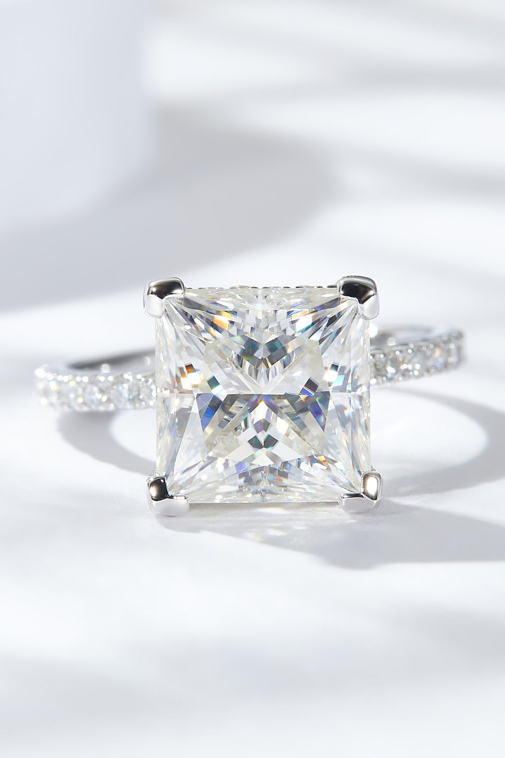 5.52 Carat Moissanite Side Stone Ring-Teresa&#39;s Fashionista LLC