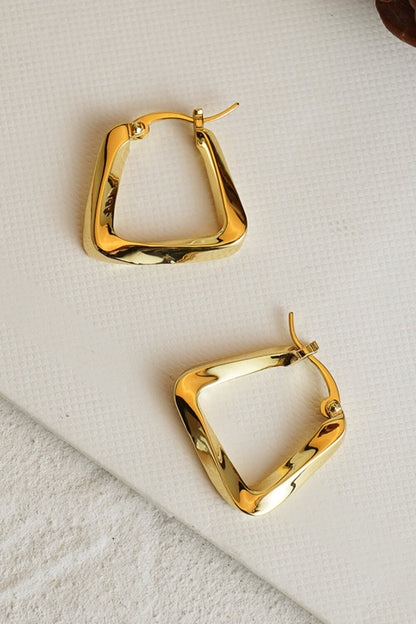 18K Gold Plated Irregular Geometric Earrings-Teresa&#39;s Fashionista LLC