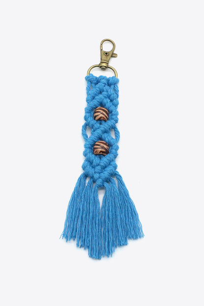 Assorted 4-Pack Handmade Macrame Fringe Keychain-Teresa&#39;s Fashionista LLC