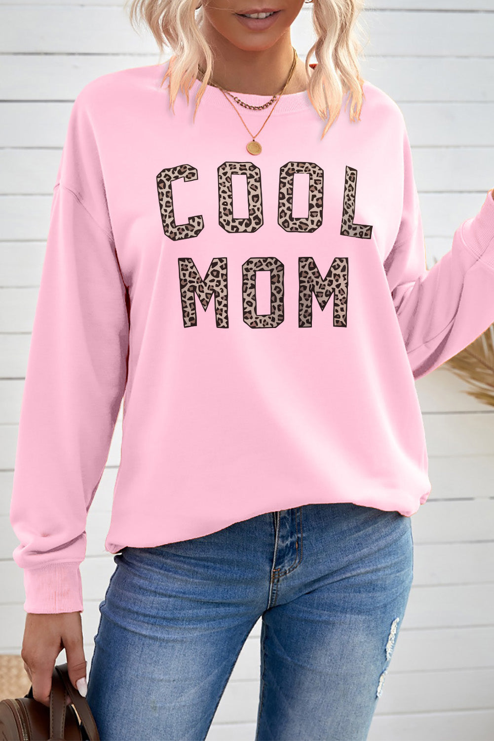 COOL MOM Graphic Drop Shoulder Sweatshirt-Teresa&#39;s Fashionista LLC