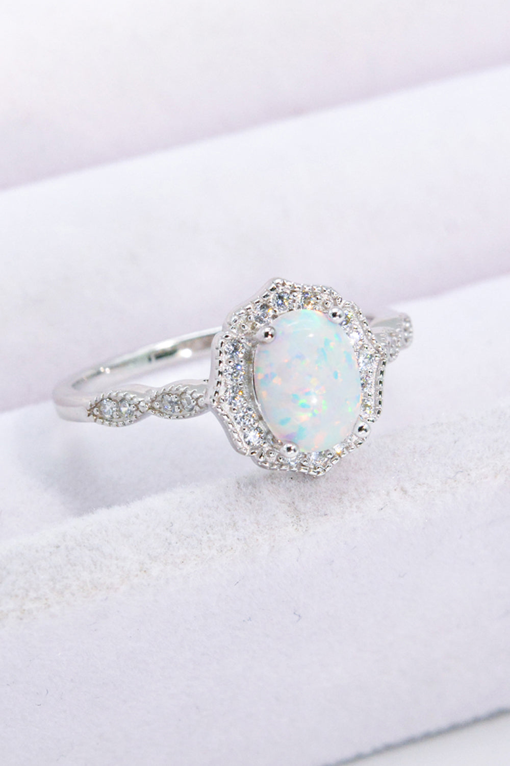 Just For You 925 Sterling Silver Opal Ring-Teresa&#39;s Fashionista LLC