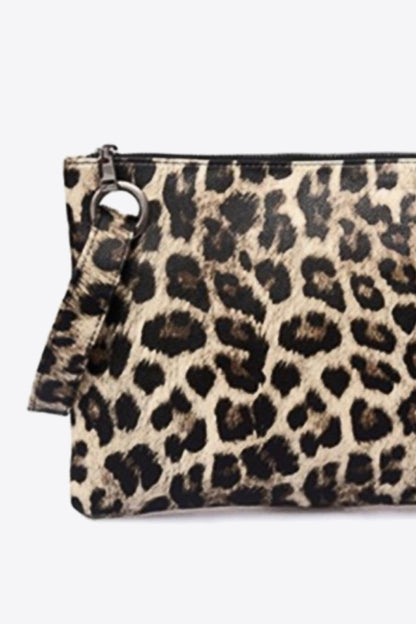 Leopard PU Leather Clutch-Teresa&#39;s Fashionista LLC