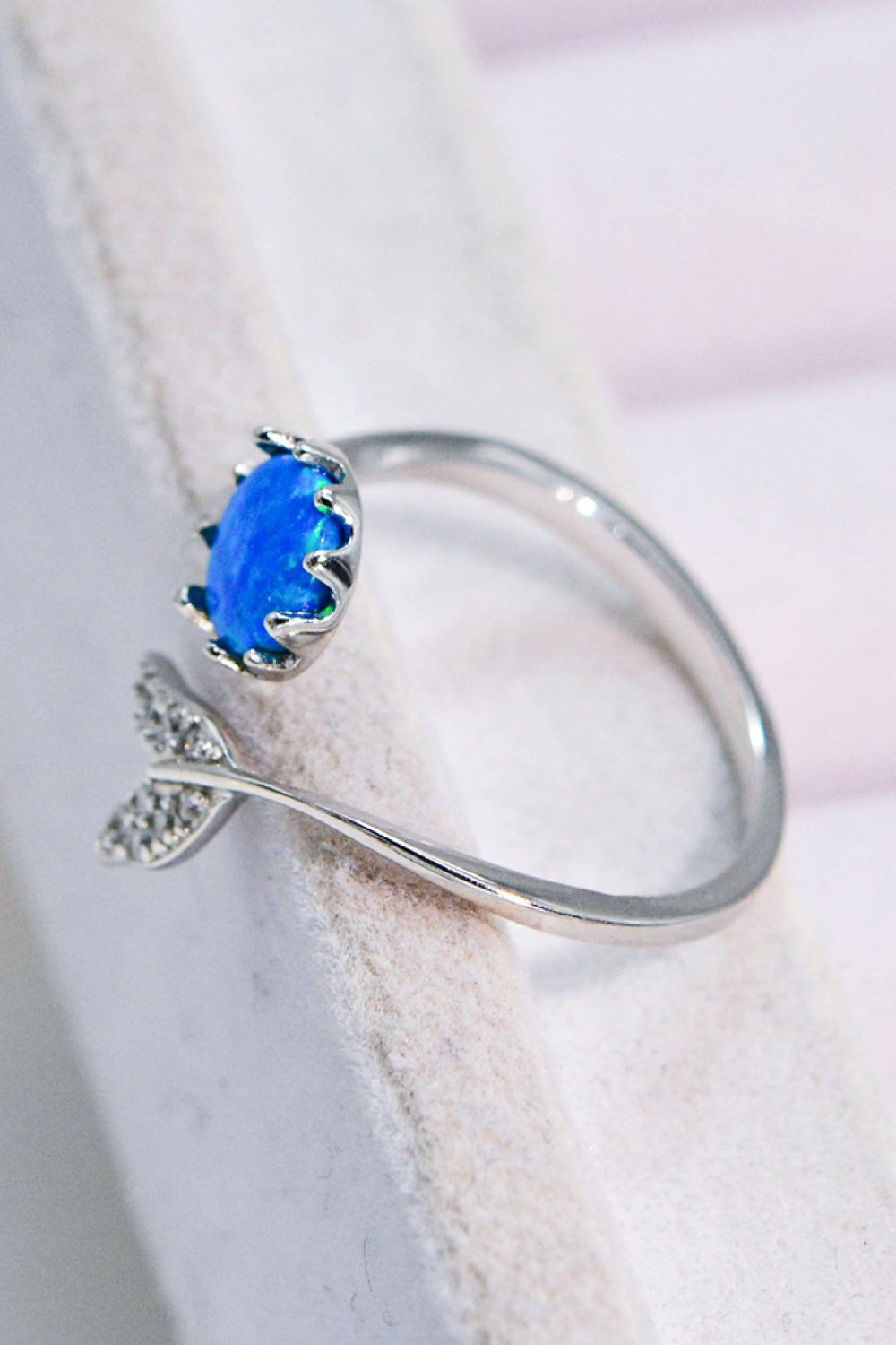 Opal Fishtail Bypass Ring-Teresa&#39;s Fashionista LLC