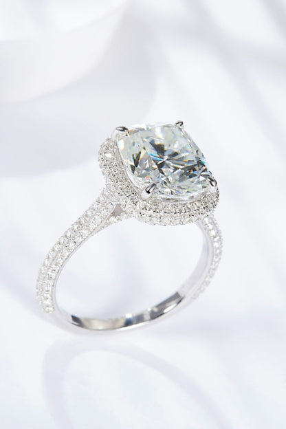 6 Carat Moissanite Halo Ring-Teresa&#39;s Fashionista LLC