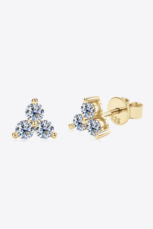 Moissanite 925 Sterling Silver Stud Earrings-Teresa&#39;s Fashionista LLC